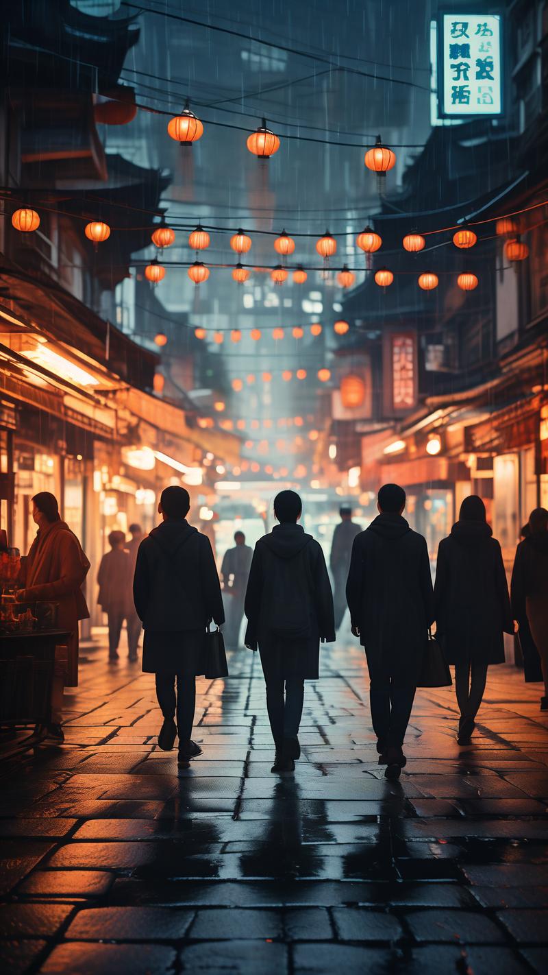 都市街景场景风格及不同季节服装考虑