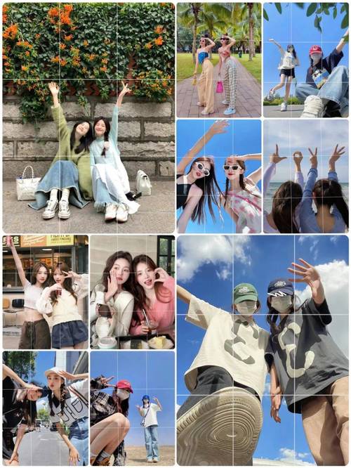 闺蜜拍照站法与姿势四：斜线站位造氛围
